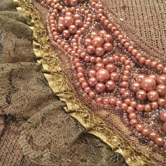 ASOS Beaded Collar Sequin Shirt Top by QED London - Picture 5 of 7